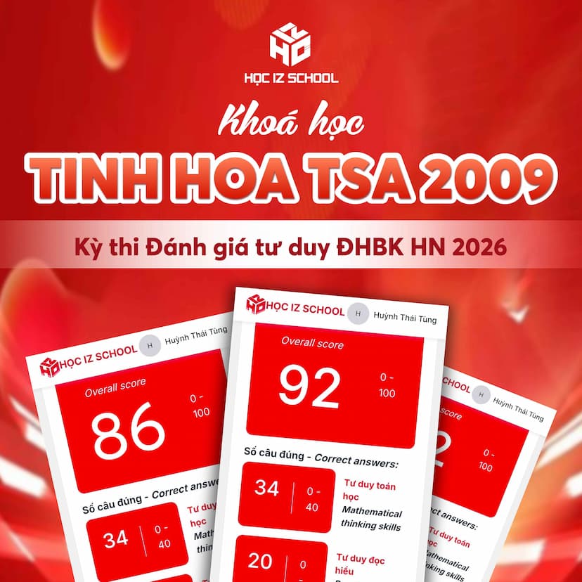 2K9.XPS-2027. Lớp Xuất phát sớm - Tinh hoa TSA